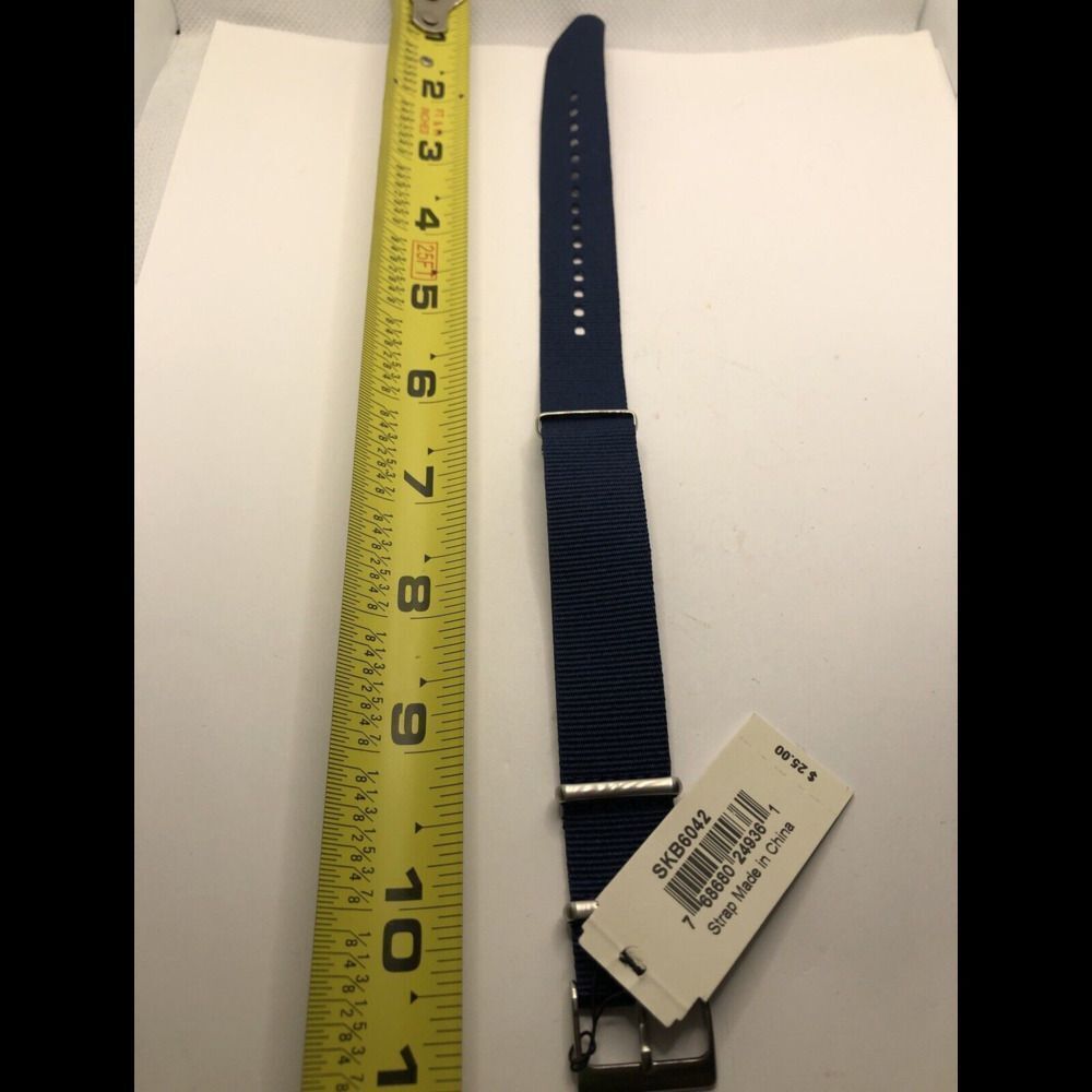 Skagen Watch Parts One Piece Band No Clasp Blue Skb6042 Cloth 20mm Py230